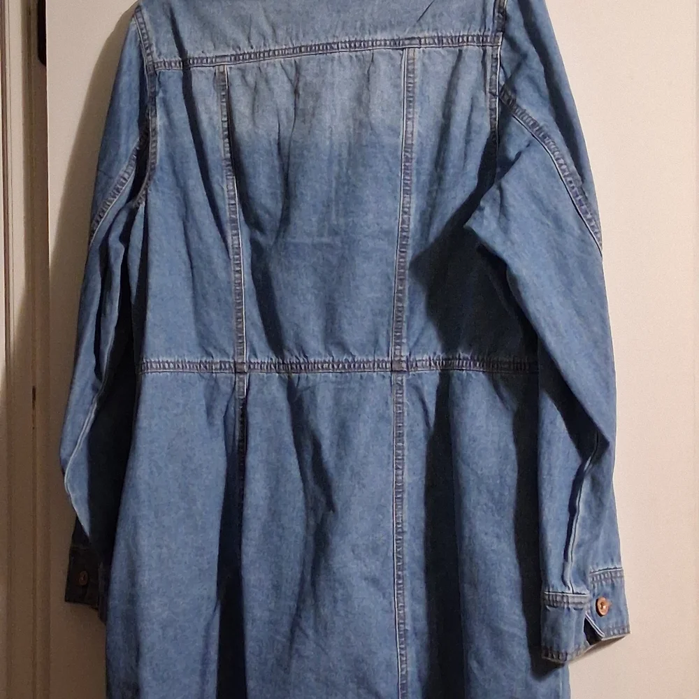 Frye Blue Denim Mini Dress Button Down - Picture 3 of 4